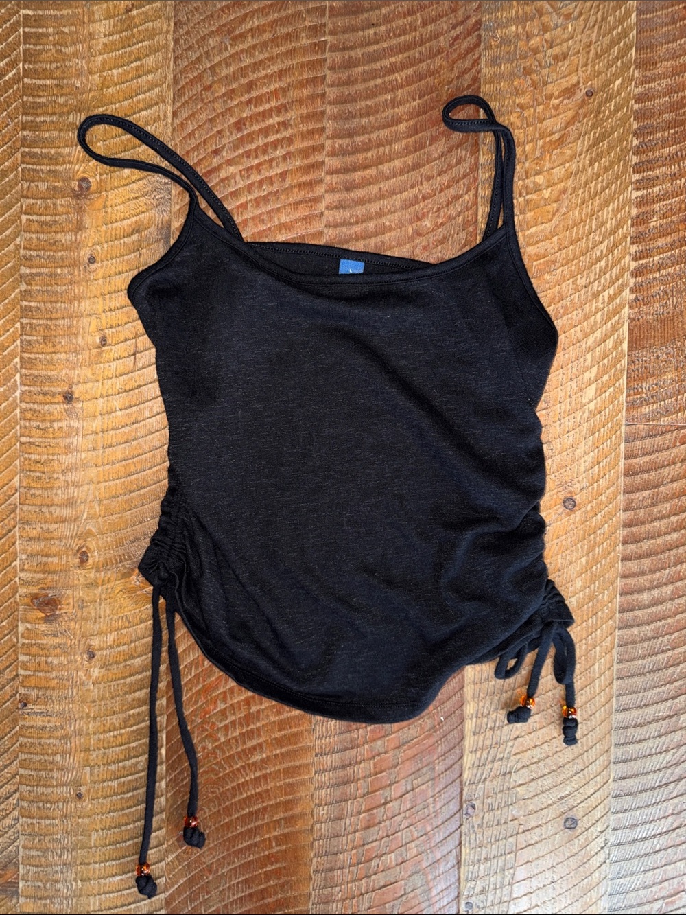 Old Navy Black Ruched Side-Tie Camisole